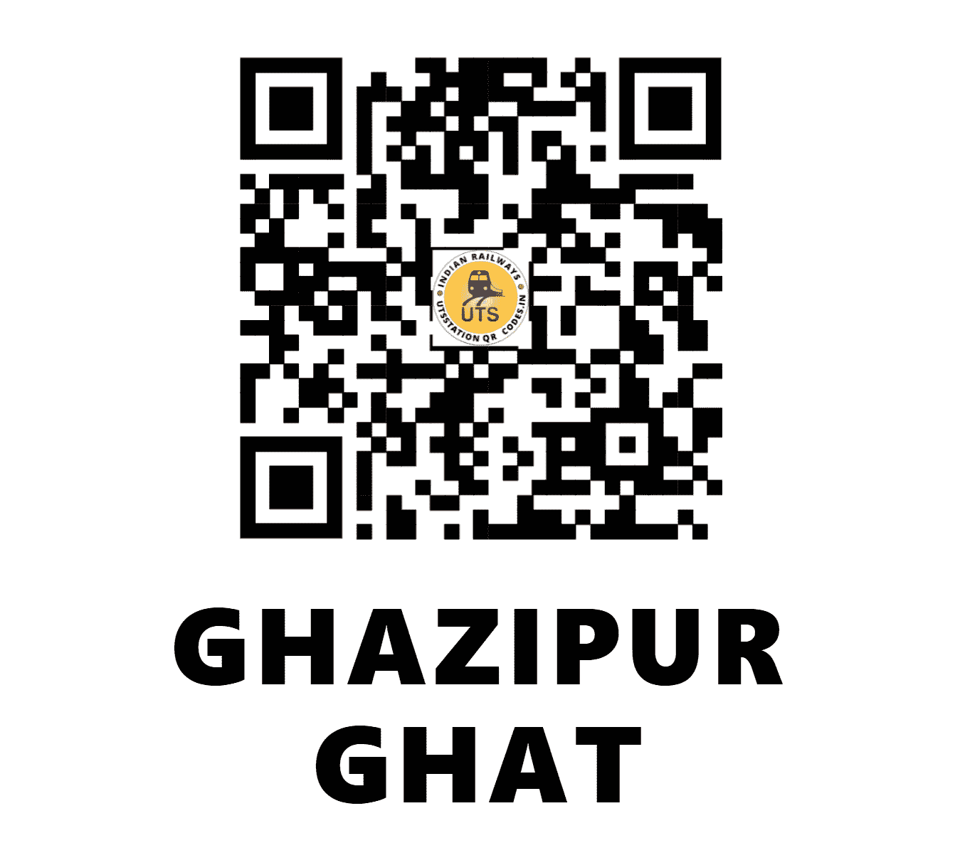 UTS QR Code for GHAZIPUR GHAT - GZT (NE - UTTAR PRADESH)
